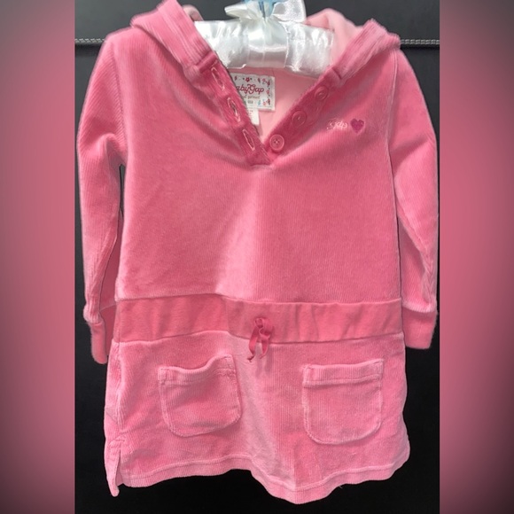 EUC Pink Corduroy Hoodie Dress by Baby GAP size -8-23 months - Picture 1 of 6